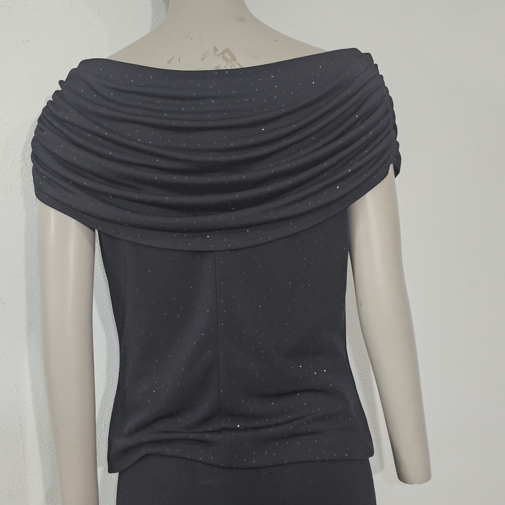 Xscape Black Off-Shoulder Blouse with Embellishment - Picture 3 of 15